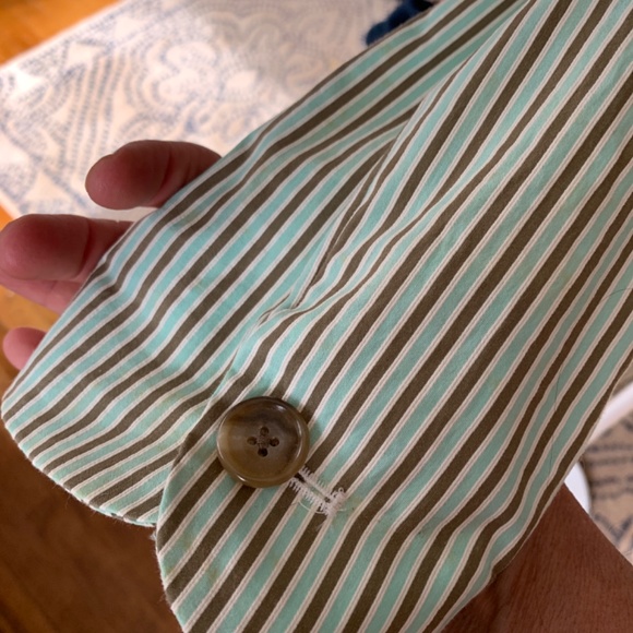 Randy Kemper green and brown striped blazer. Worn once - Picture 5 of 5